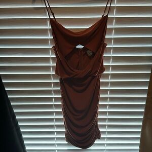angel biba rust colored dress